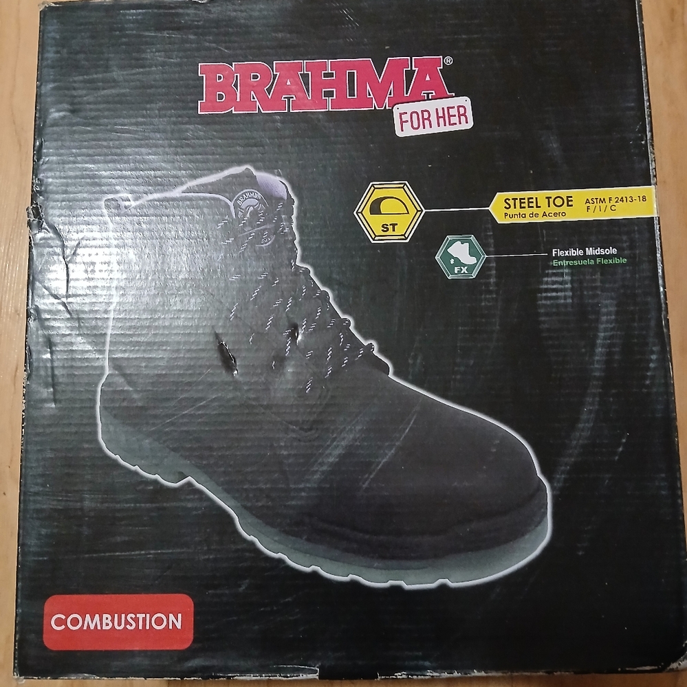 Brahma Women's Black Steel Toe Combat Boots
